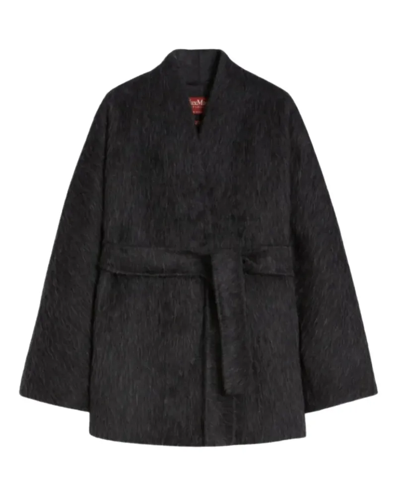 Max Mara Gebürsteter Mantel - Grau Grau