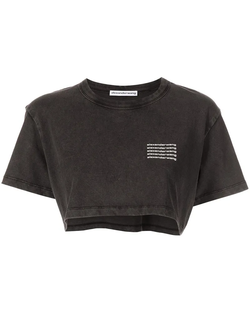 Alexander Wang T-Shirt mit Logo - Grau Grau