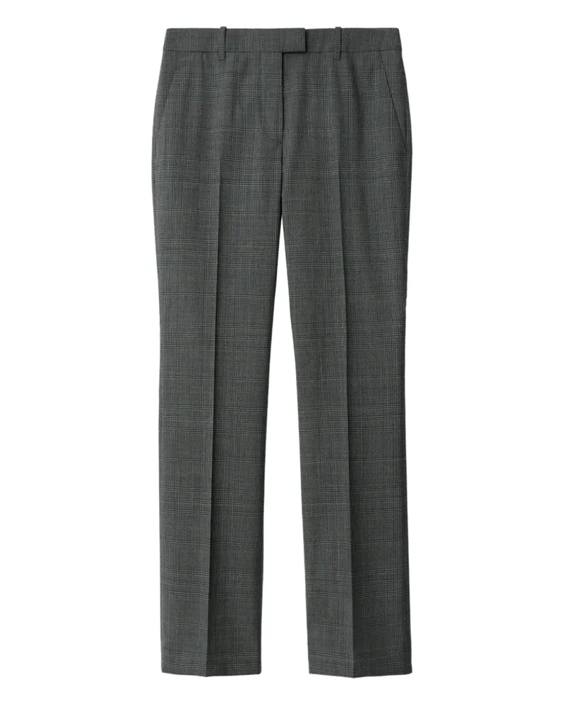 Burberry Karierte Hose aus Wolle - Grau Grau