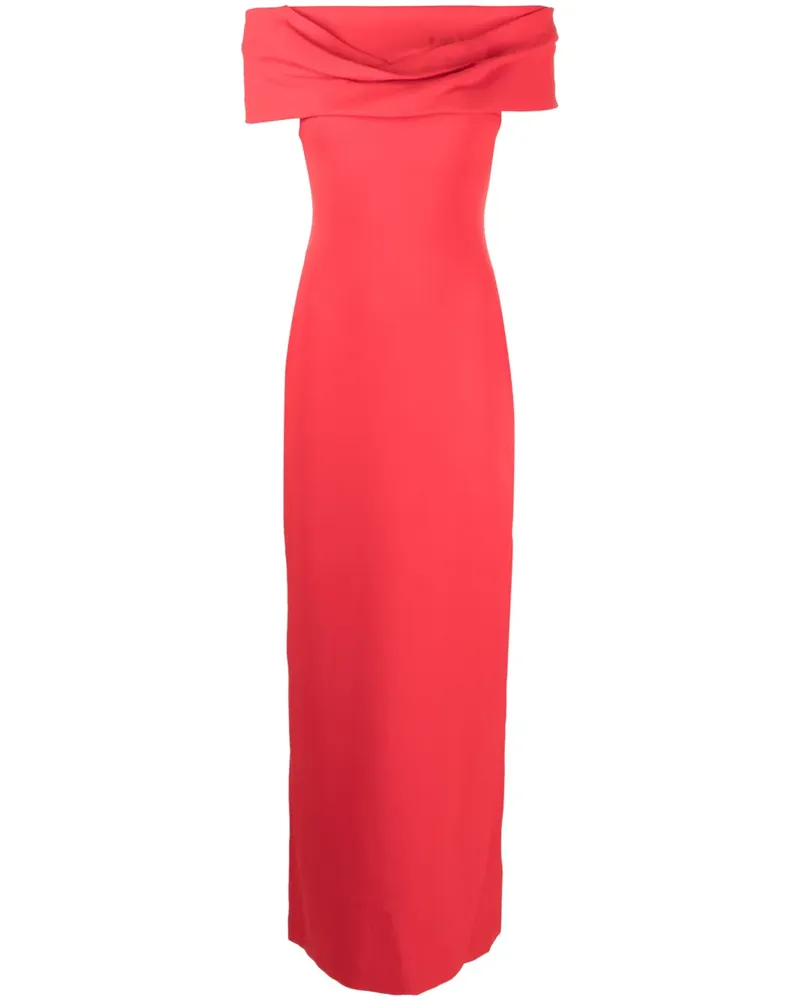 Solace London Schulterfreies Eva Maxikleid - Rot Rot