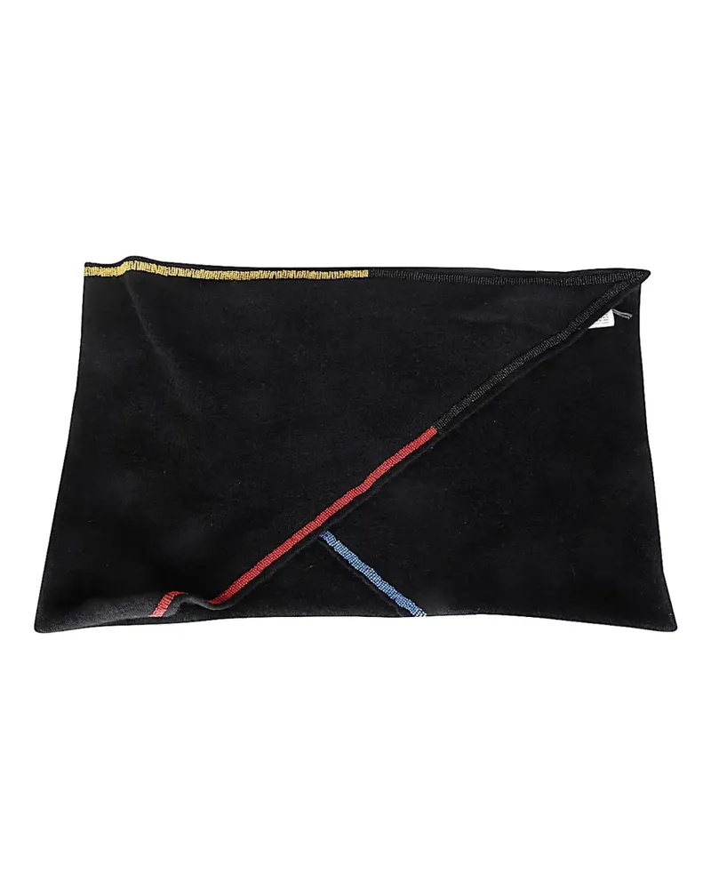 Faliero Sarti pearl fringed scarf - Schwarz Schwarz