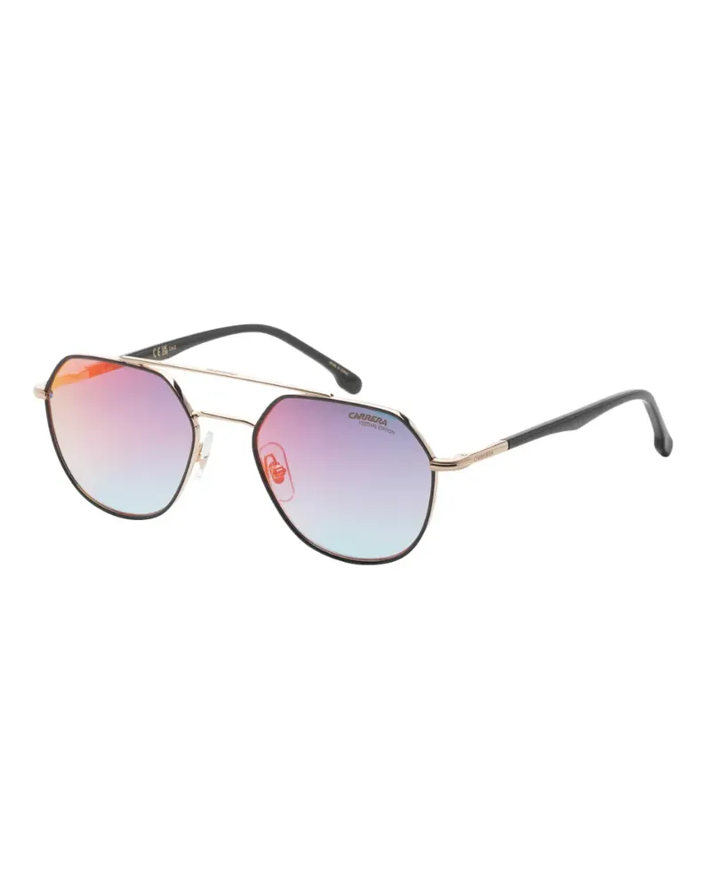 Carrera Sonnenbrille mit geometrischem Gestell - Gold Gold