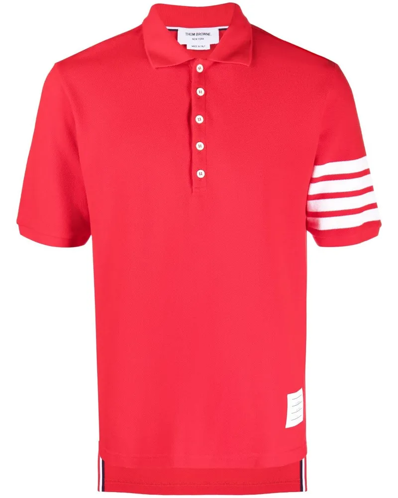 Thom Browne Poloshirt mit Streifen - Rot Rot