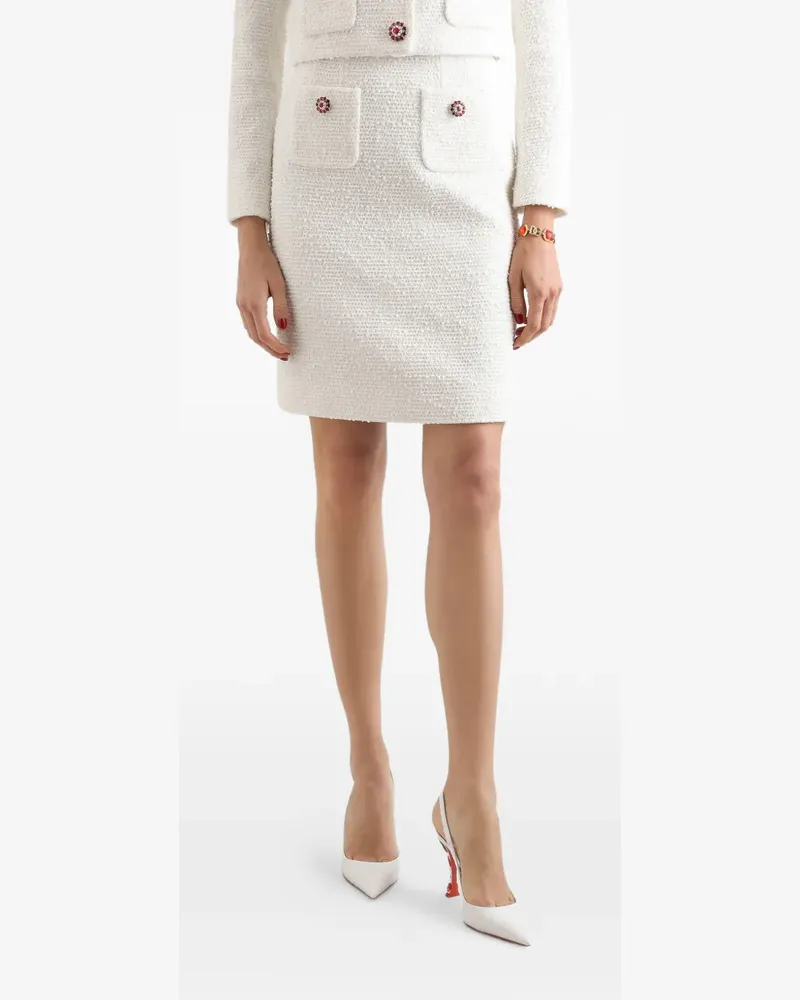 Dolce & Gabbana Rock aus Tweed - Weiß Weiß