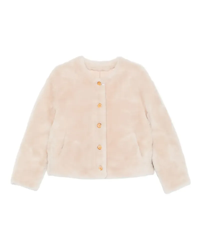 Liska Geknöpfte Jacke aus Faux Fur - Nude Nude