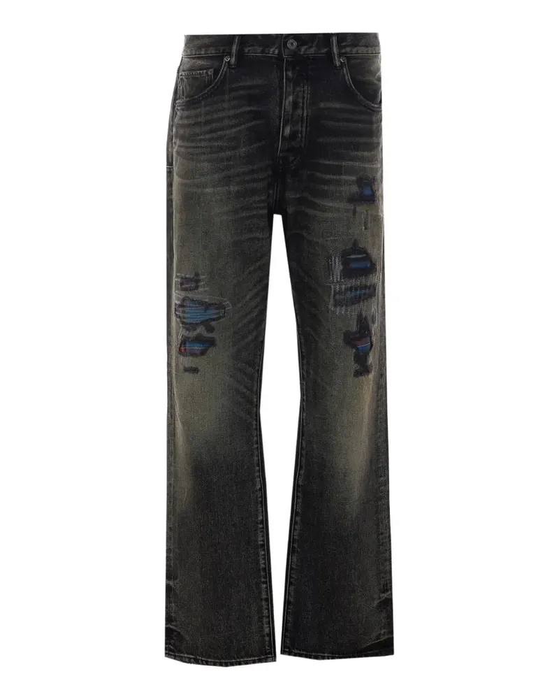 PURPLE BRAND Jeans im Distressed-Look - Schwarz Schwarz