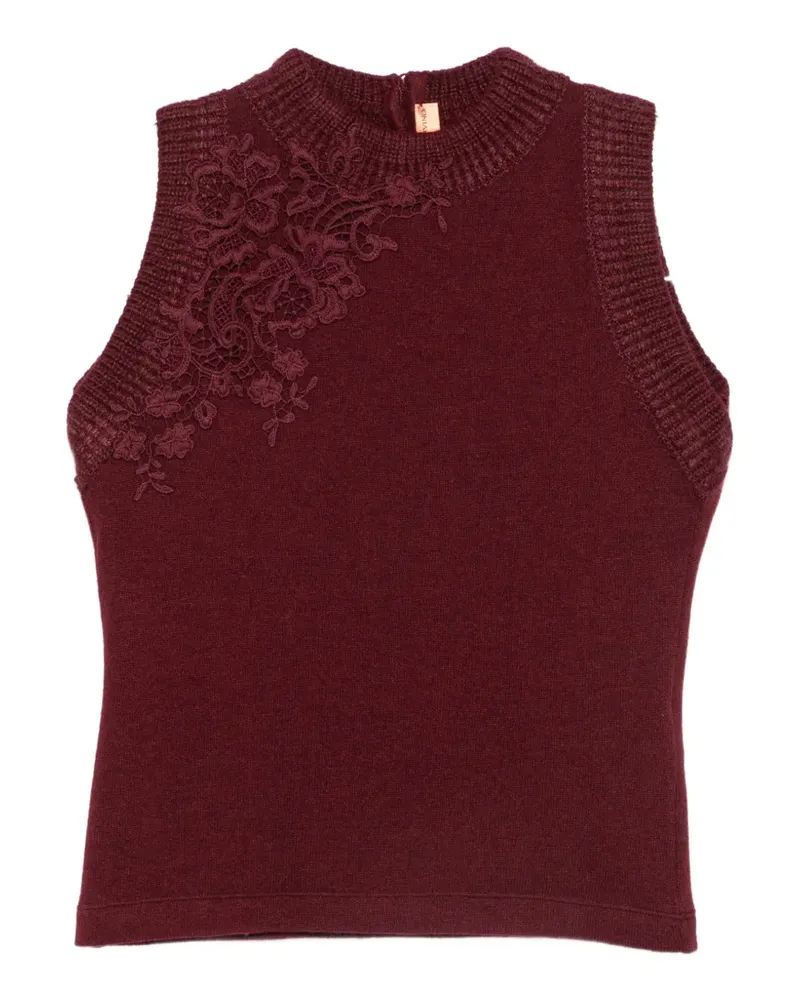 Ermanno Scervino Top mit Spitzendetail - Rot Rot