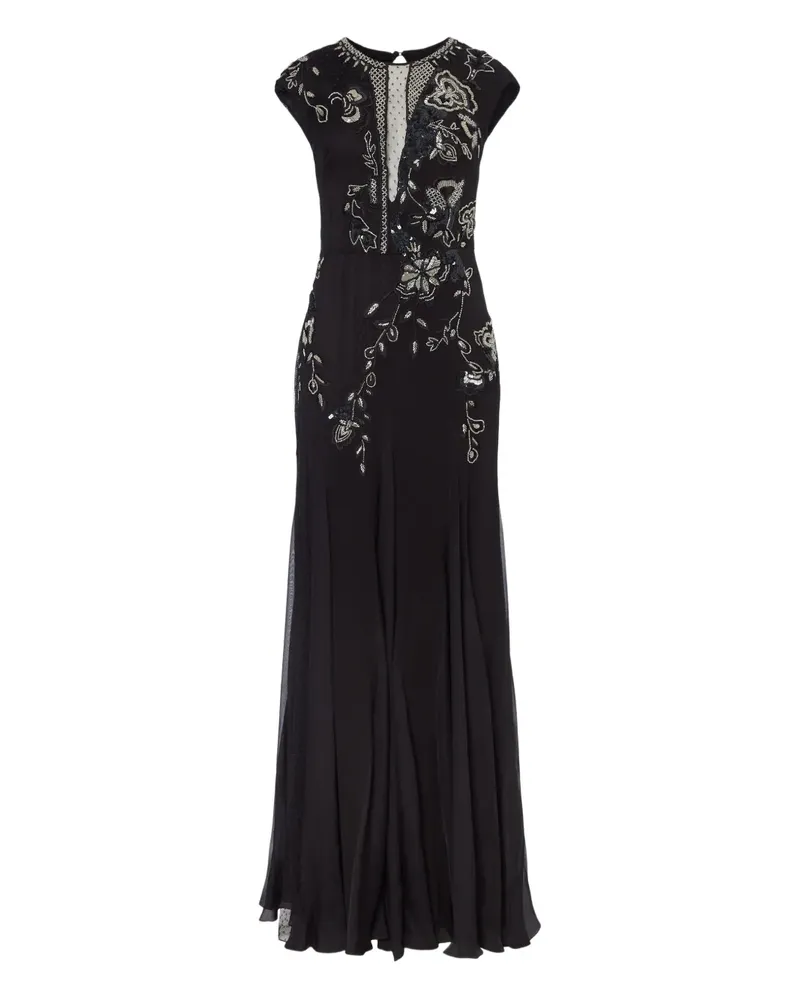 Temperley London Lilly Abendkleid mit Perlen - Schwarz Schwarz