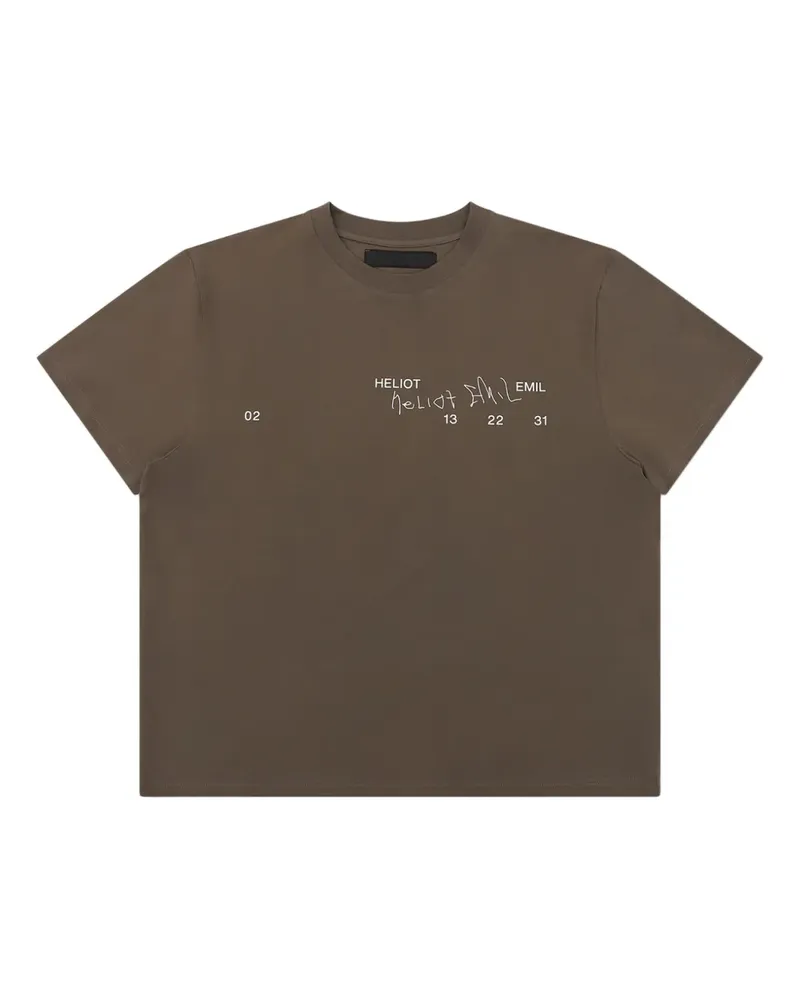 Heliot Emil Klassisches T-Shirt - Braun Braun