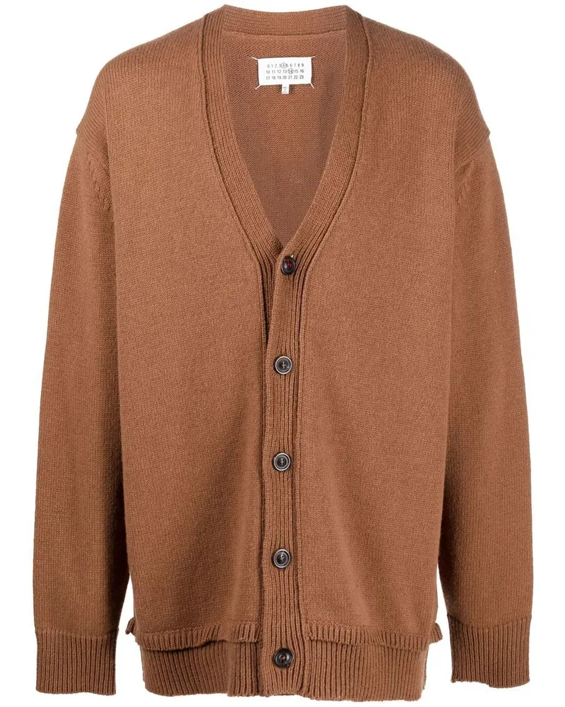 Maison Margiela Cardigan mit V-Ausschnitt - Braun Braun