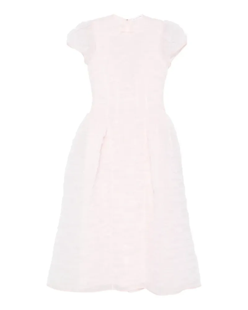 Cecilie Bahnsen puff-sleeve seam-detail midi dress - Rosa Rosa
