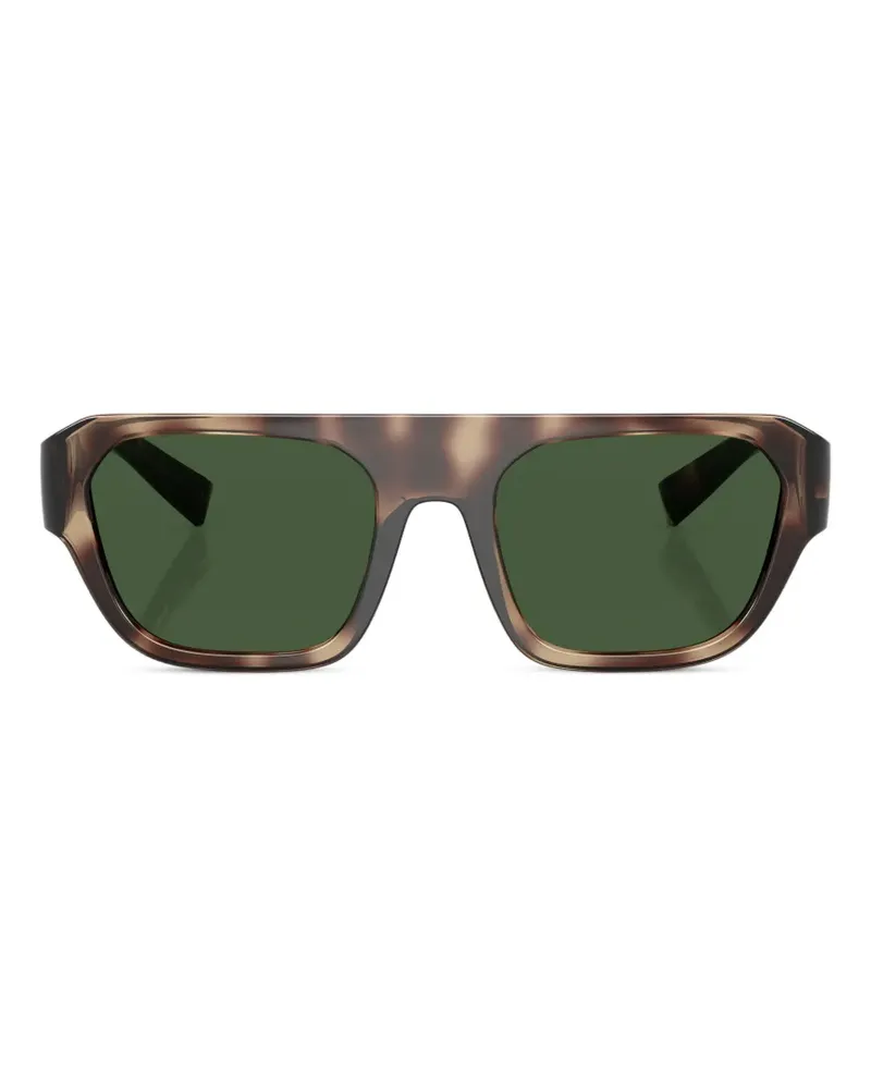 Dolce & Gabbana tortoiseshell-effect rectangle-frame sunglasses - Braun Braun