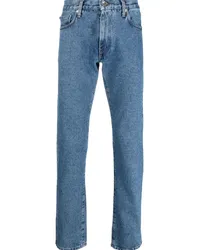 OFF-WHITE Slim-Fit-Jeans mit diagonalen Streifen Blau