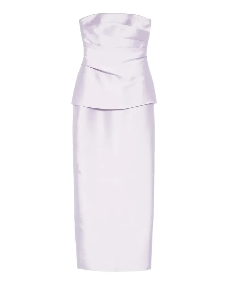 Solace London Schulterfreies Lucille Maxikleid im Layering-Look - Violett Violett