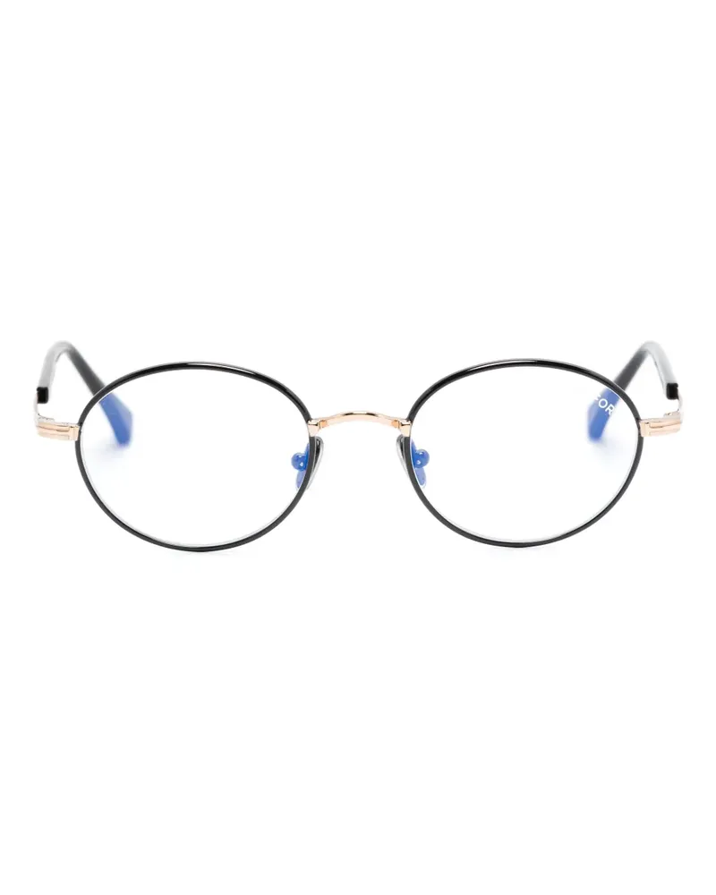 Tom Ford Brille mit rundem Gestell - Schwarz Schwarz
