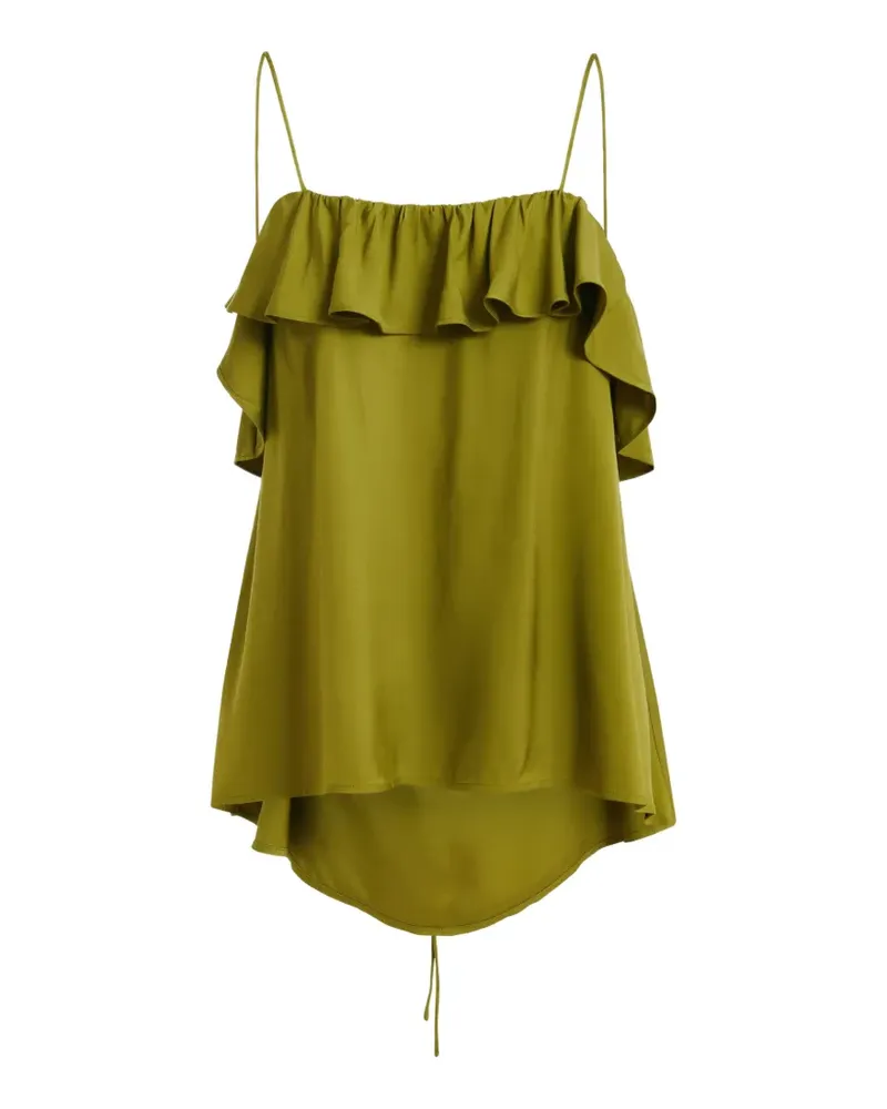 Essentiel ruffled-neck blouse - Grün Grün