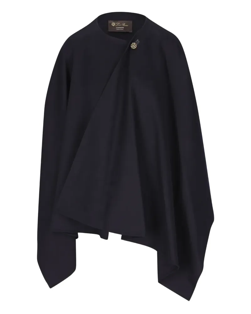 Loro Piana Cape aus Kaschmir mit Zierknöpfen - Blau Blau