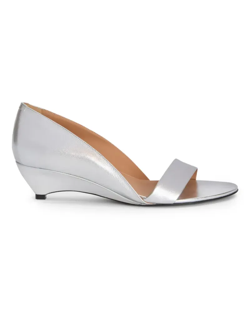 Jil Sander Laminierte Sandalen - Silber Silber