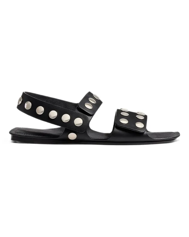 KHAITE Flache Boden Sandalen - Schwarz Schwarz