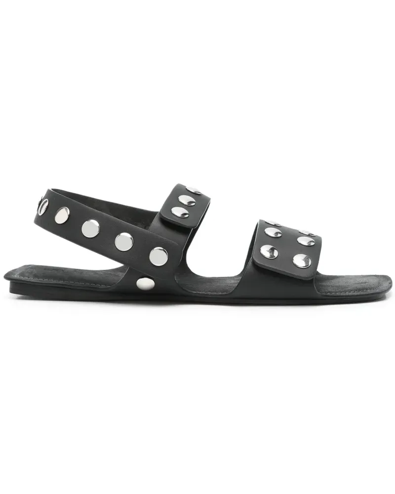 KHAITE Flache Boden Sandalen - Schwarz Schwarz
