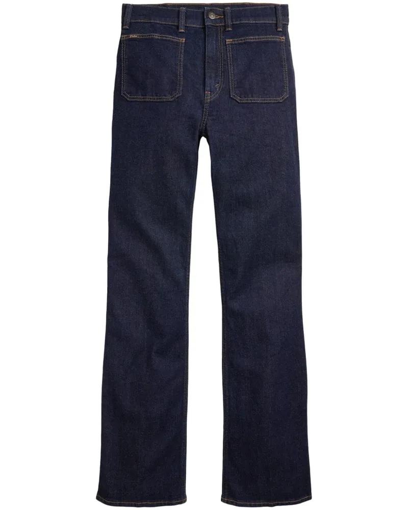 Ralph Lauren Halbhohe Bootcut-Jeans Blau