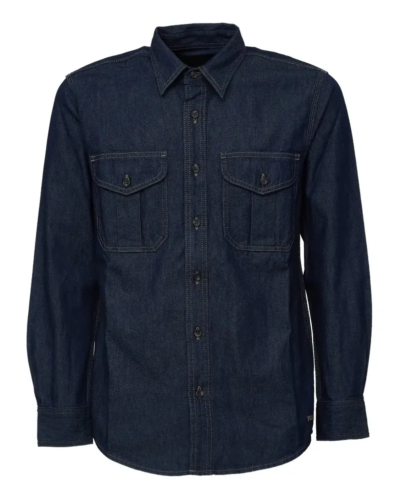 Filson Denim Guide Hemd mit klassischem Kragen - Blau Blau