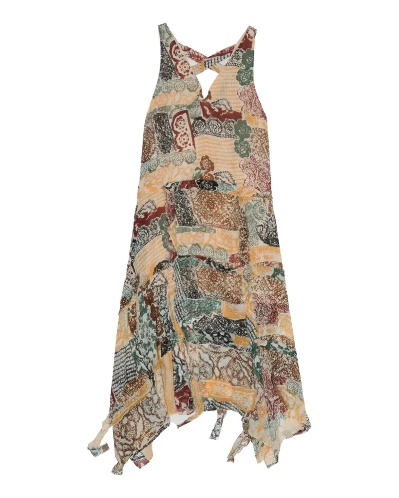 BIMBA Y LOLA Midikleid mit Print - Nude Nude
