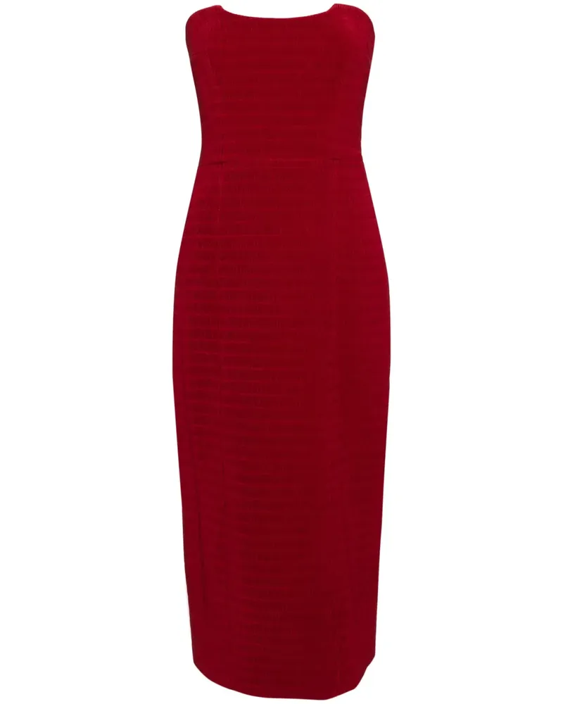 EMILIA WICKSTEAD Plissiertes Ryder Midikleid - Rot Rot