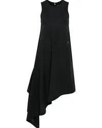 Y-3 Drapiertes Kleid im asymmetrischen Look Schwarz