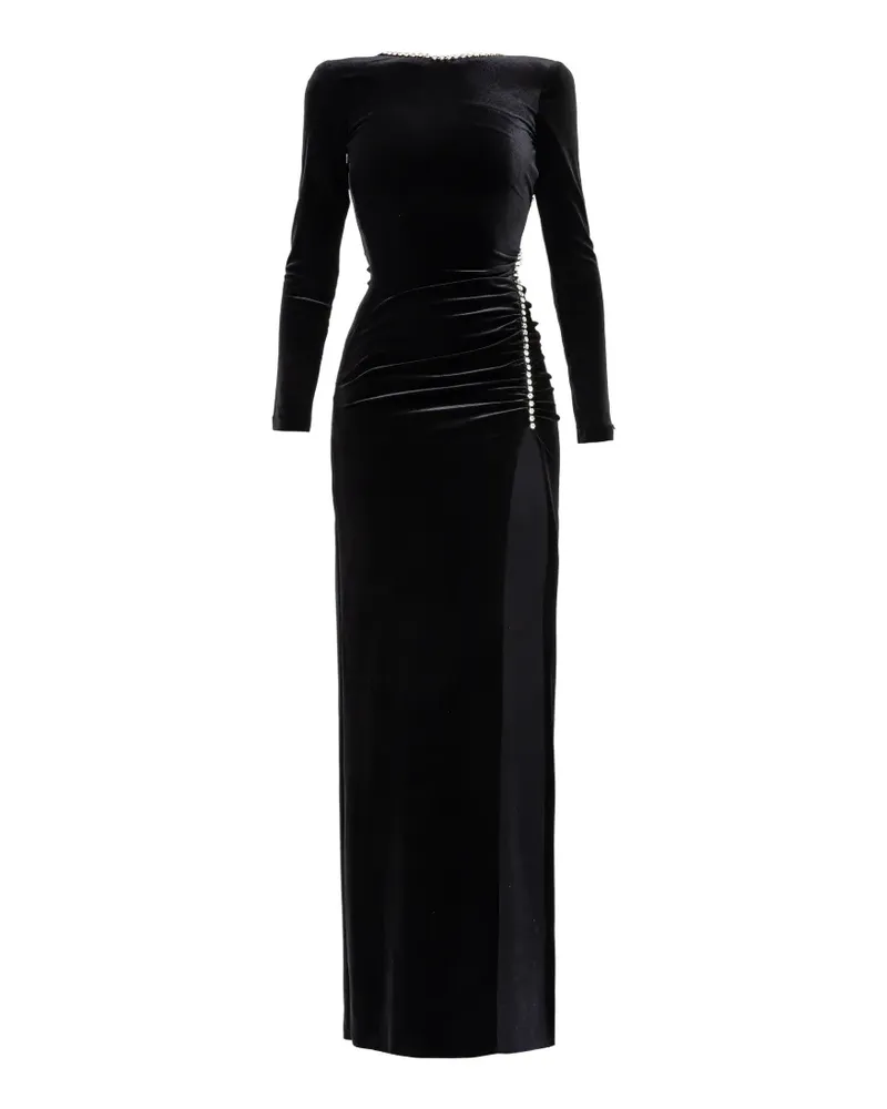NISSA Kristallverziertes Kleid - Schwarz Schwarz