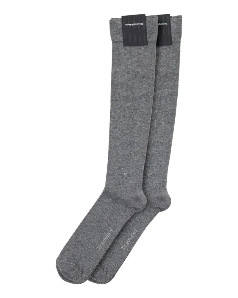 Ermenegildo Zegna Kniehohe Traveller Socken - Grau Grau