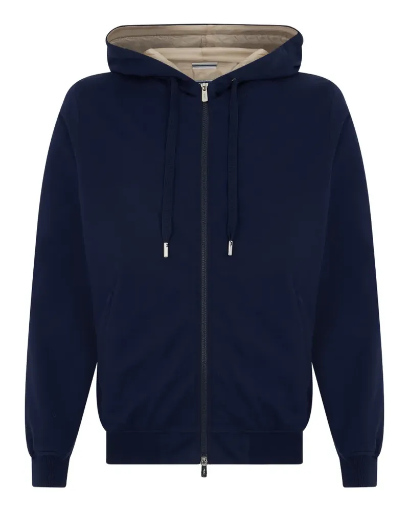 Fedeli zip-up drawstring hoodie - Blau Blau