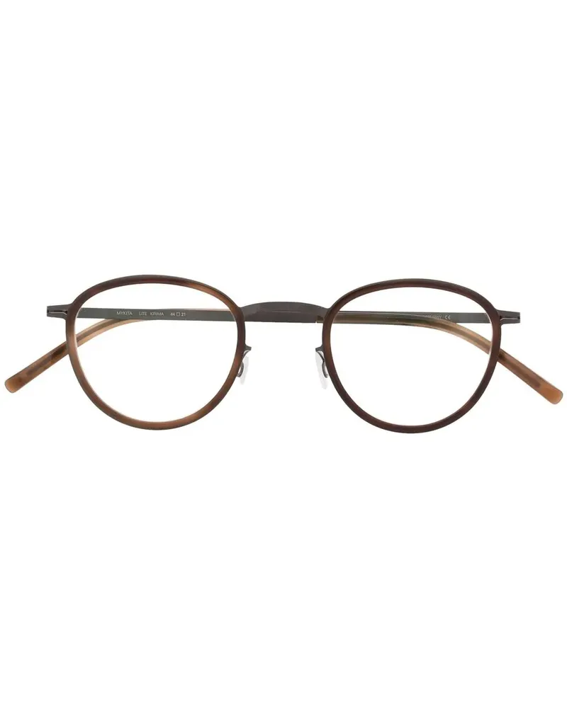 Mykita Runde Brille in Schildpattoptik - Silber Silber