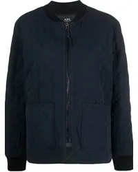 A.P.C. Gesteppte Jacke Blau