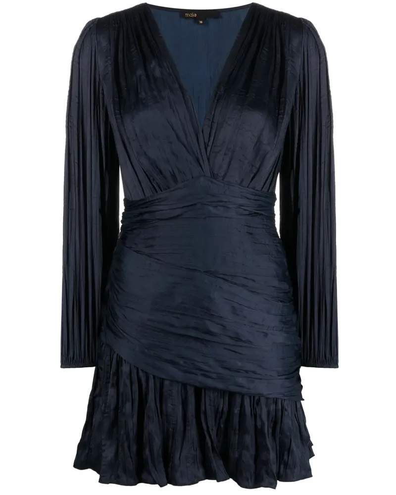 Maje Drapiertes Minikleid - Blau Blau