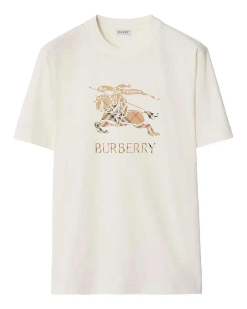 Burberry T-Shirt mit Logo - Weiß Weiß