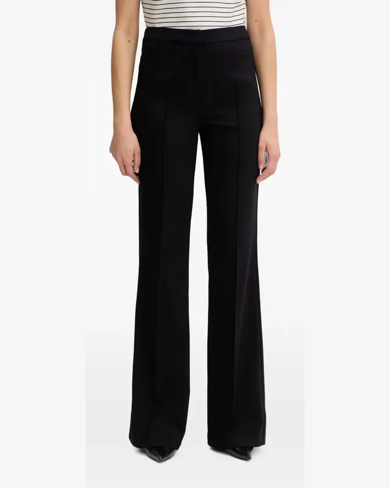 Morgan pressed-crease flared trousers - Blau Blau
