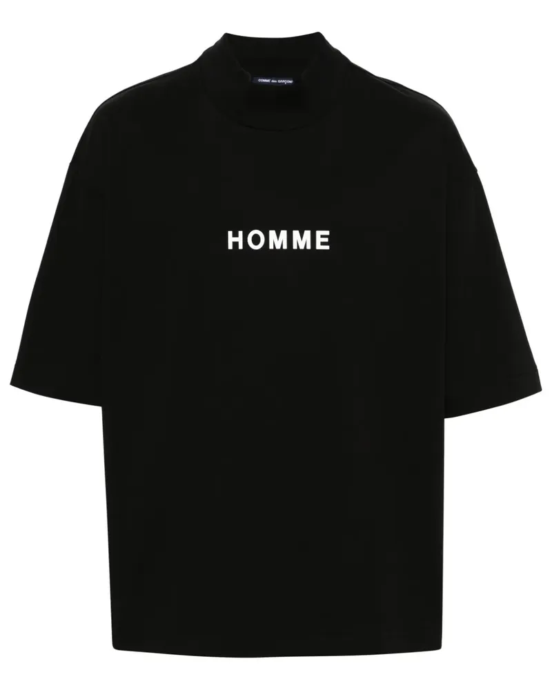 Comme des Garçons T-Shirt mit Slogan-Print - Schwarz Schwarz