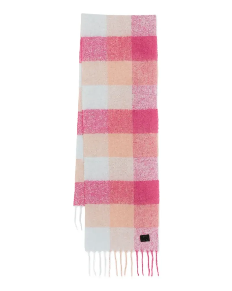 Paul Smith Gestreifter Schal mit Fransen - Rosa Rosa
