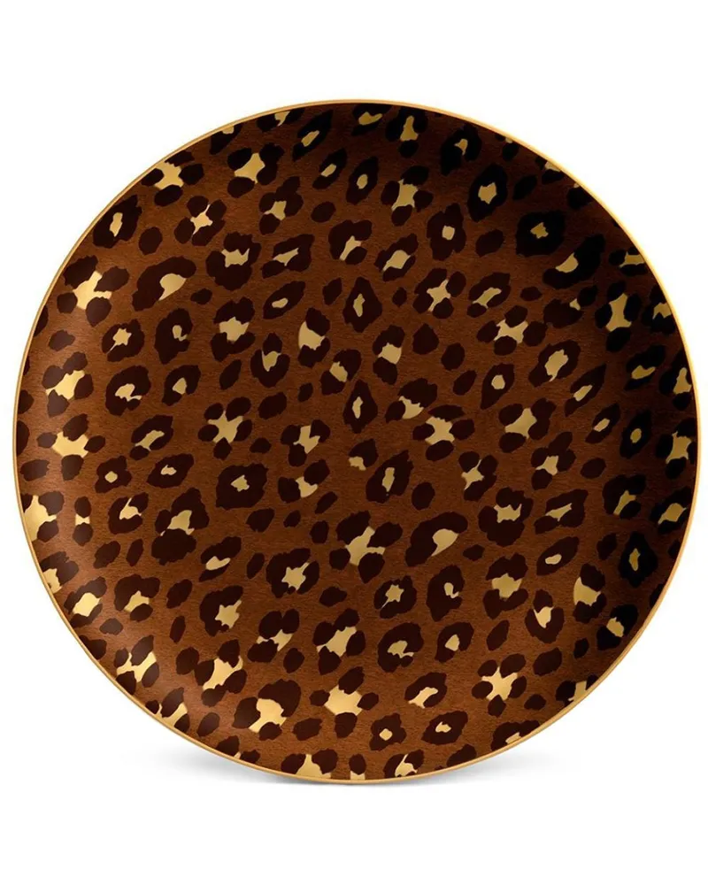 L’OBJET Kuchenplatte mit Leoparden-Print - Braun Braun