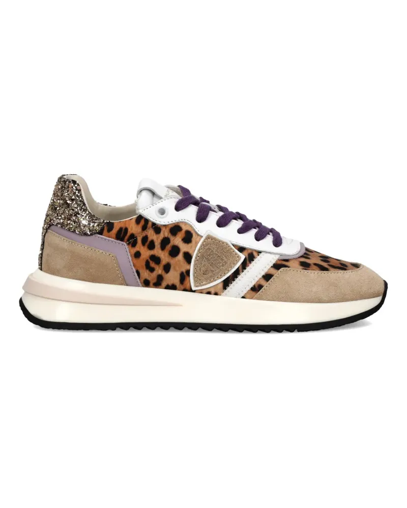 Philippe Model Tropez 2.1 Low Sneakers mit Leoparden-Print - Nude Nude