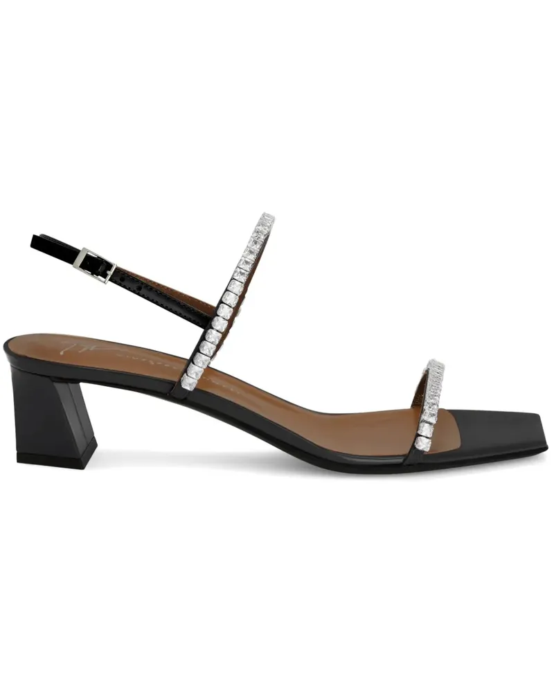 Giuseppe Zanotti Valentiine Crystal Sandalen 45mm - Schwarz Schwarz