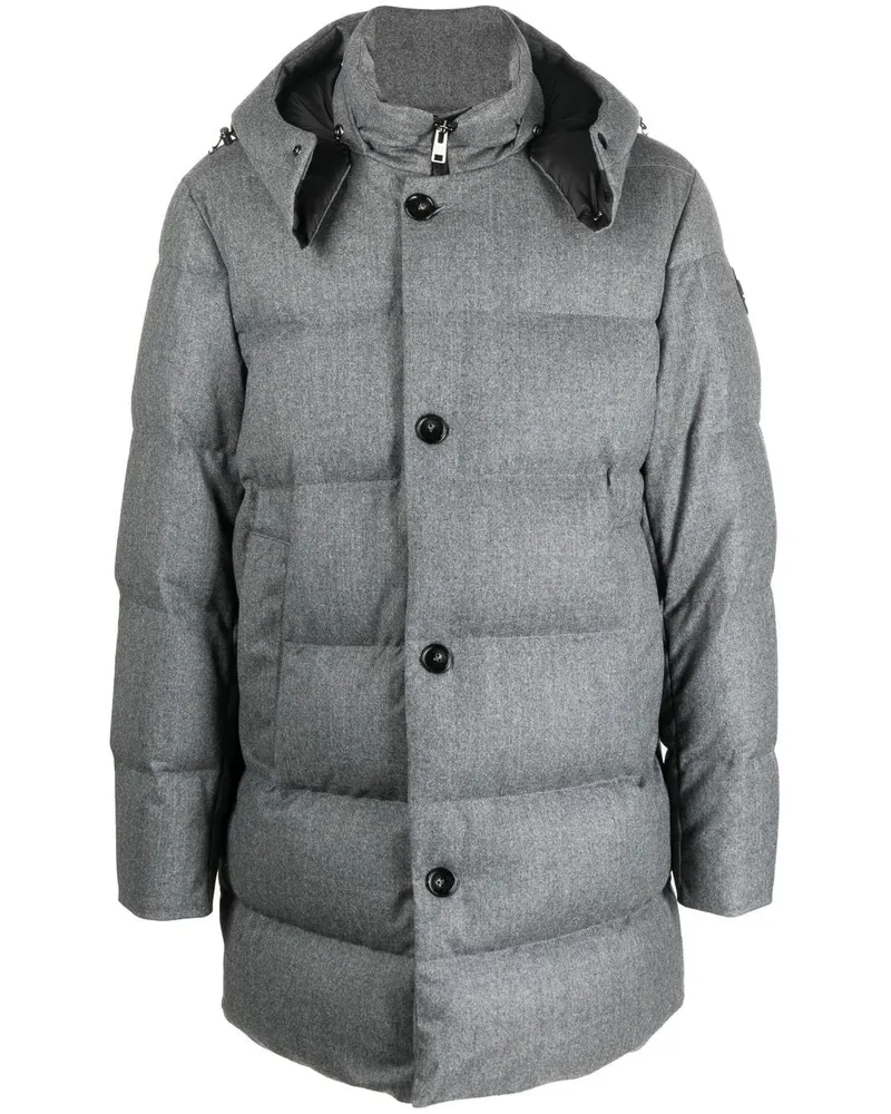 Woolrich Gefütterter Parka mit Knopfleiste - Grau Grau