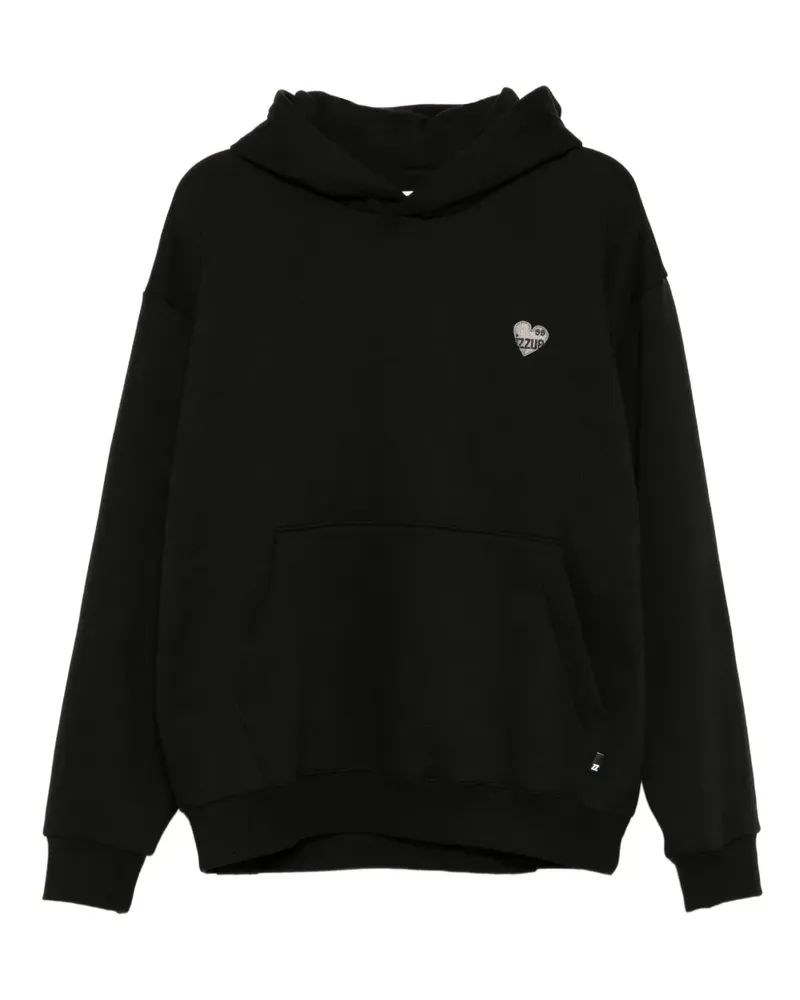 Izzue Hoodie mit Logo-Stickerei - Schwarz Schwarz