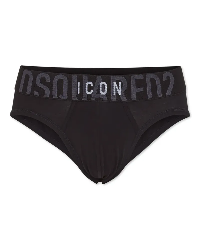 Dsquared2 Slip mit Logo-Bund - Schwarz Schwarz