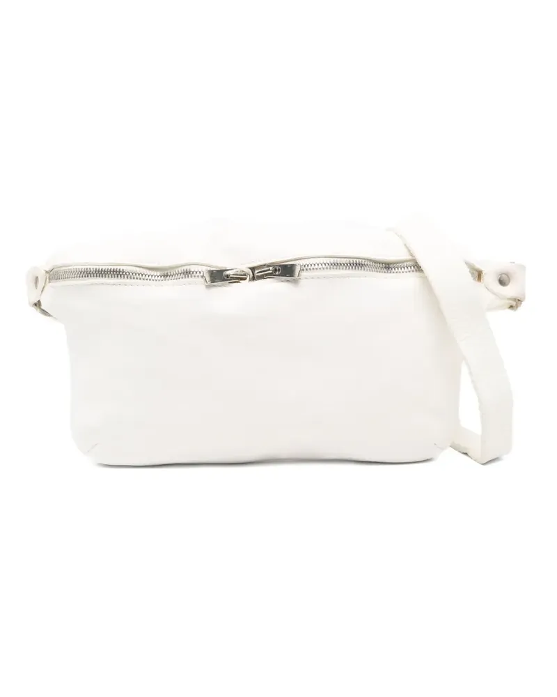 GUIDI Schultertasche aus Leder - Weiß Weiß