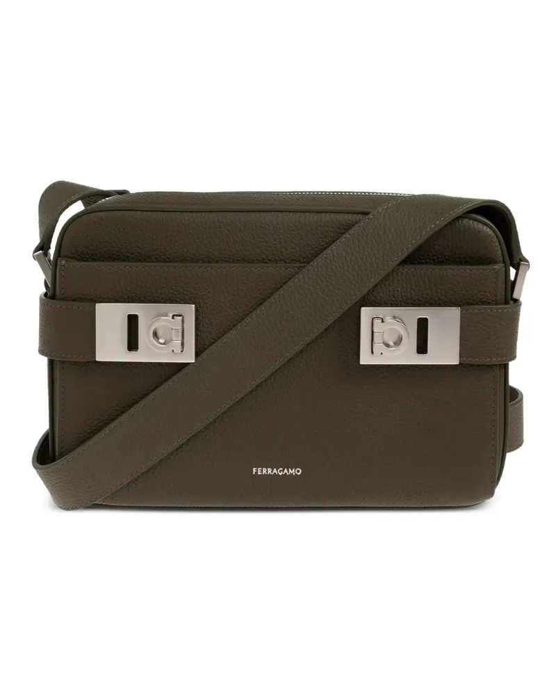 Ferragamo Kuriertasche mit Gancini-Detail - Grün Grün