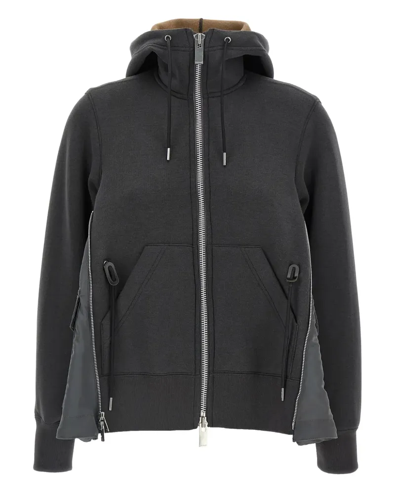 Sacai Sponge grey hoodie - Grau Grau