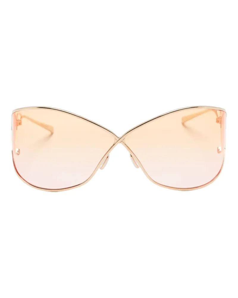 Christian Roth Sonnenbrille mit geometrischem Gestell - Gelb Gelb