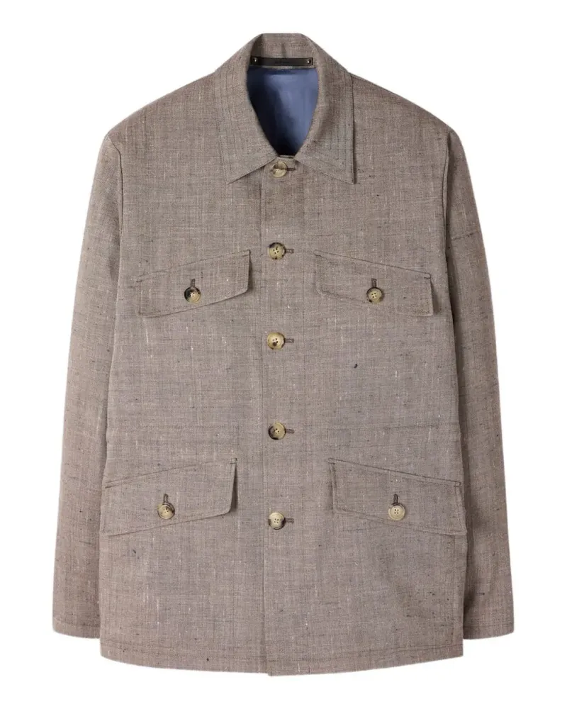 Paul Smith Geknöpfte Jacke mit Klappentaschen - Braun Braun